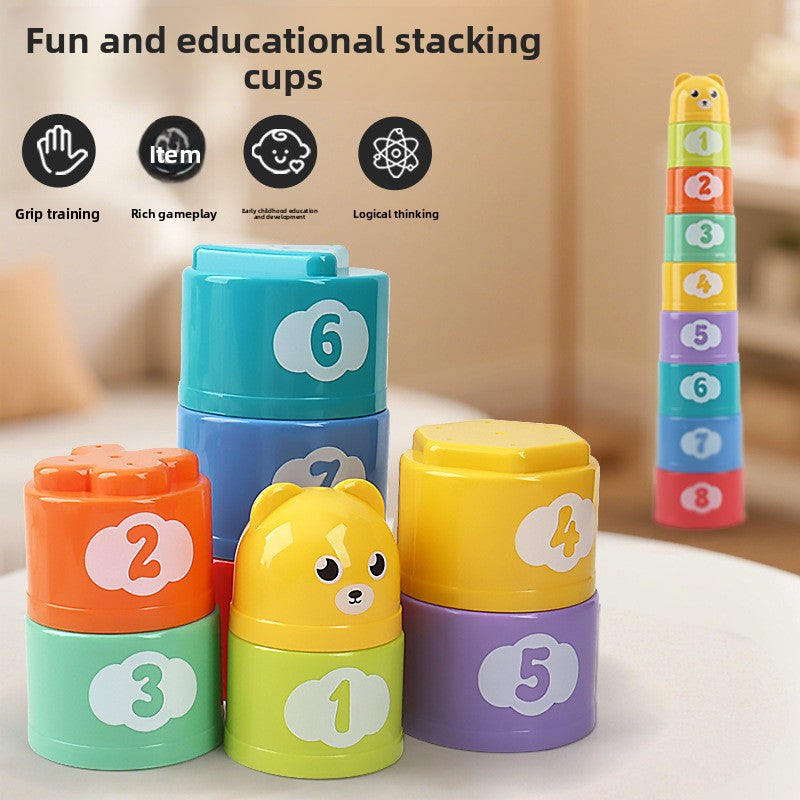 Rainbow Educational Stacking Cups for Infants