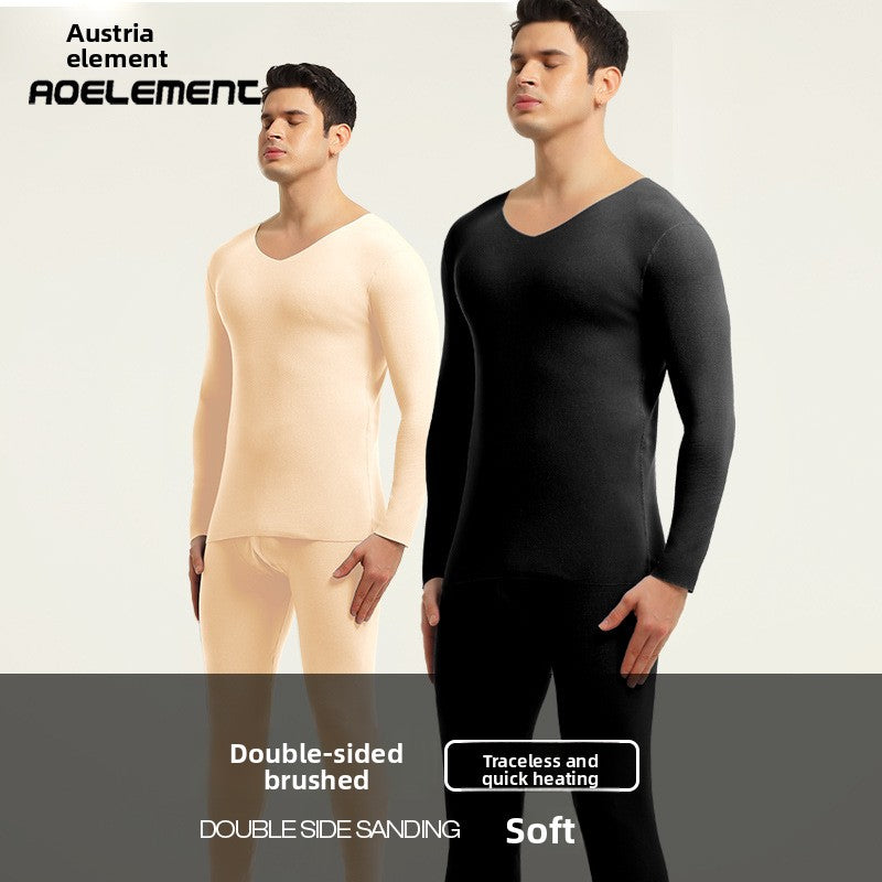 Mens Fleece Lined Thermal Underwear Set
