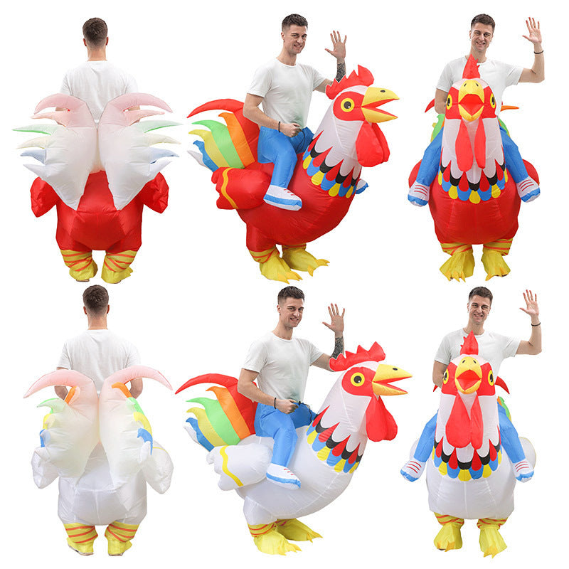 Colorful Rooster Inflatable Party Costume