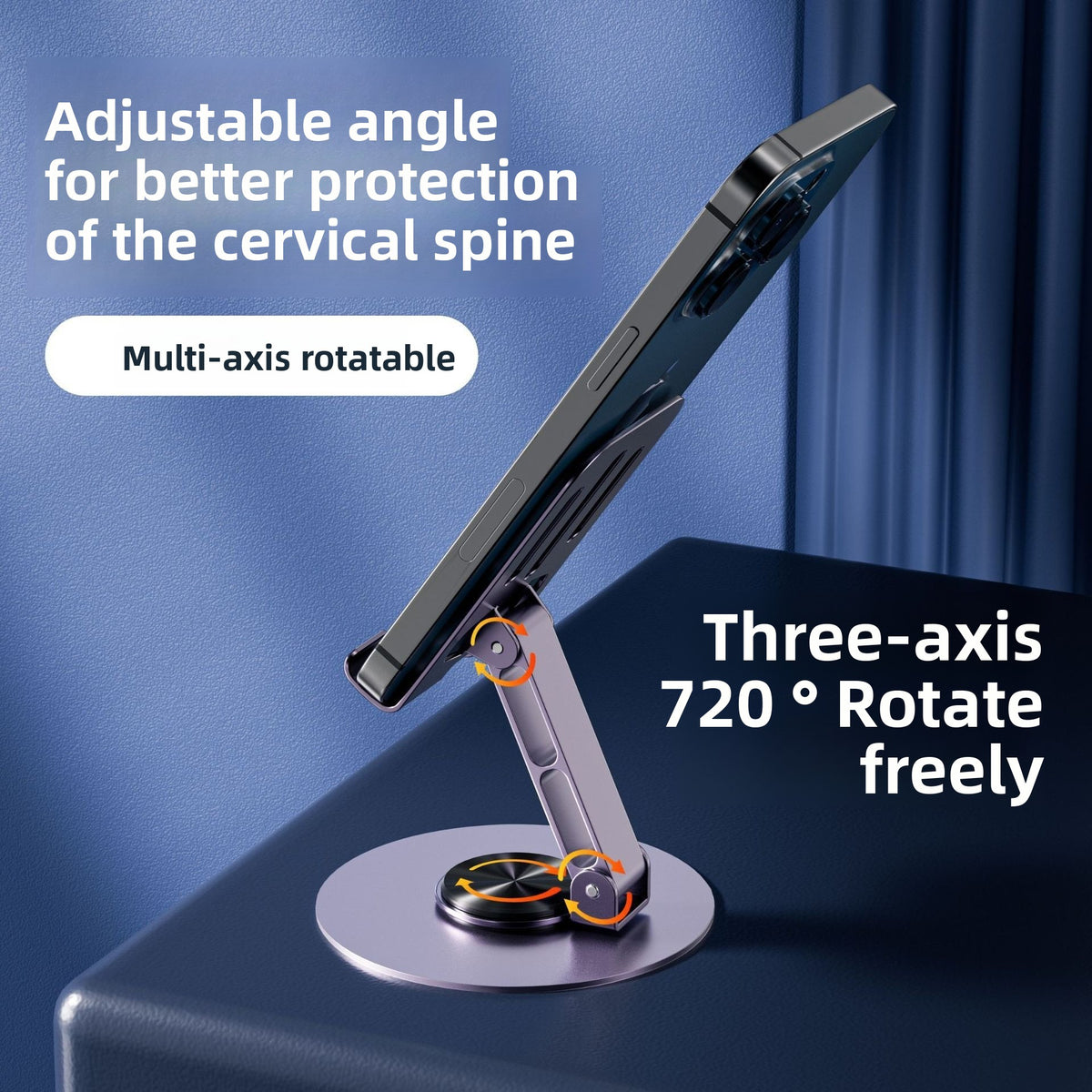Metal Phone Stand with 360 Rotation