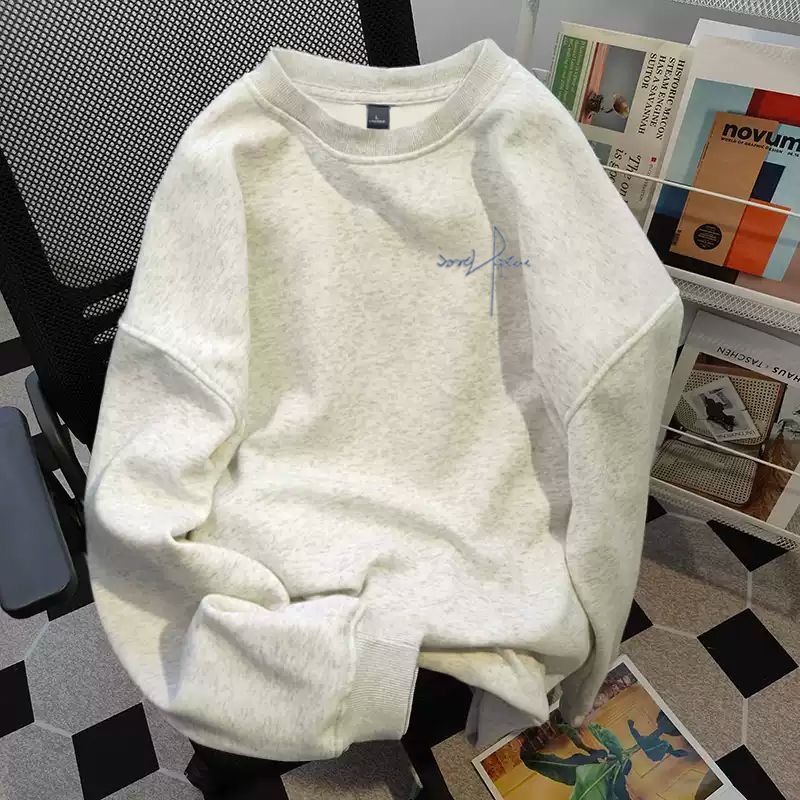 Mens Hooded Fleece Sweatshirt Letter Print Casual Top