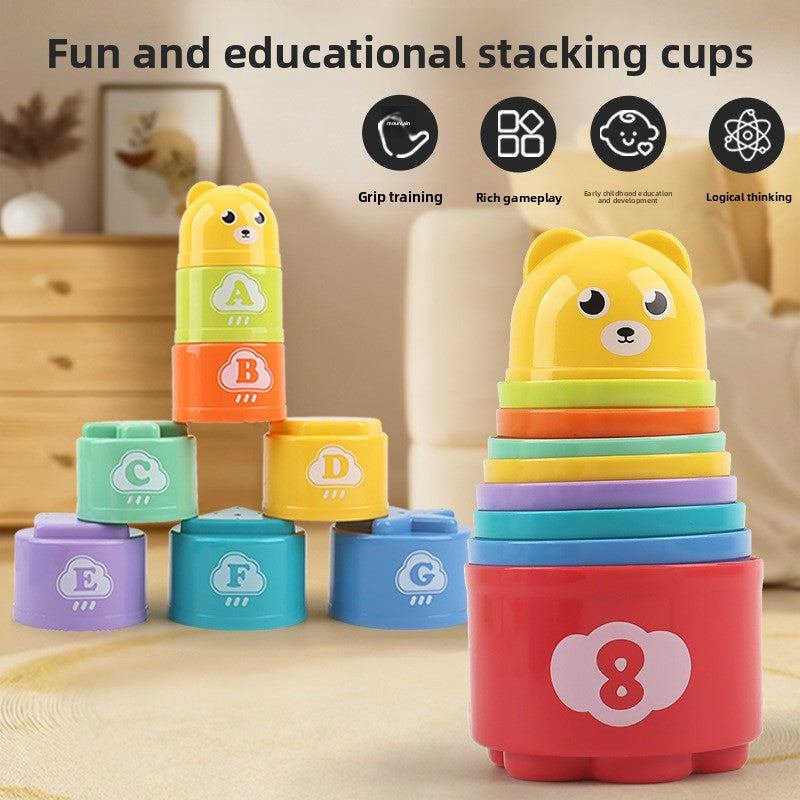 Rainbow Educational Stacking Cups for Infants