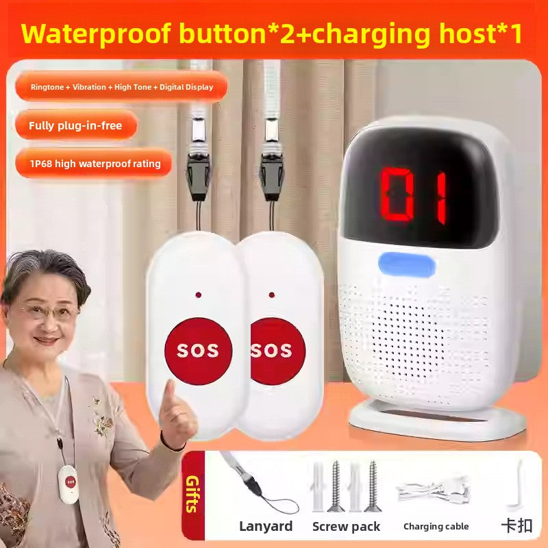 Wireless Flash Vibration Doorbell with Pager