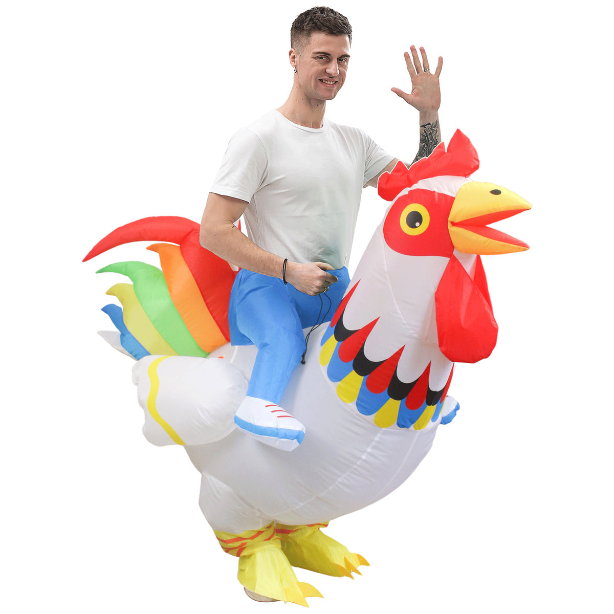 Colorful Rooster Inflatable Party Costume