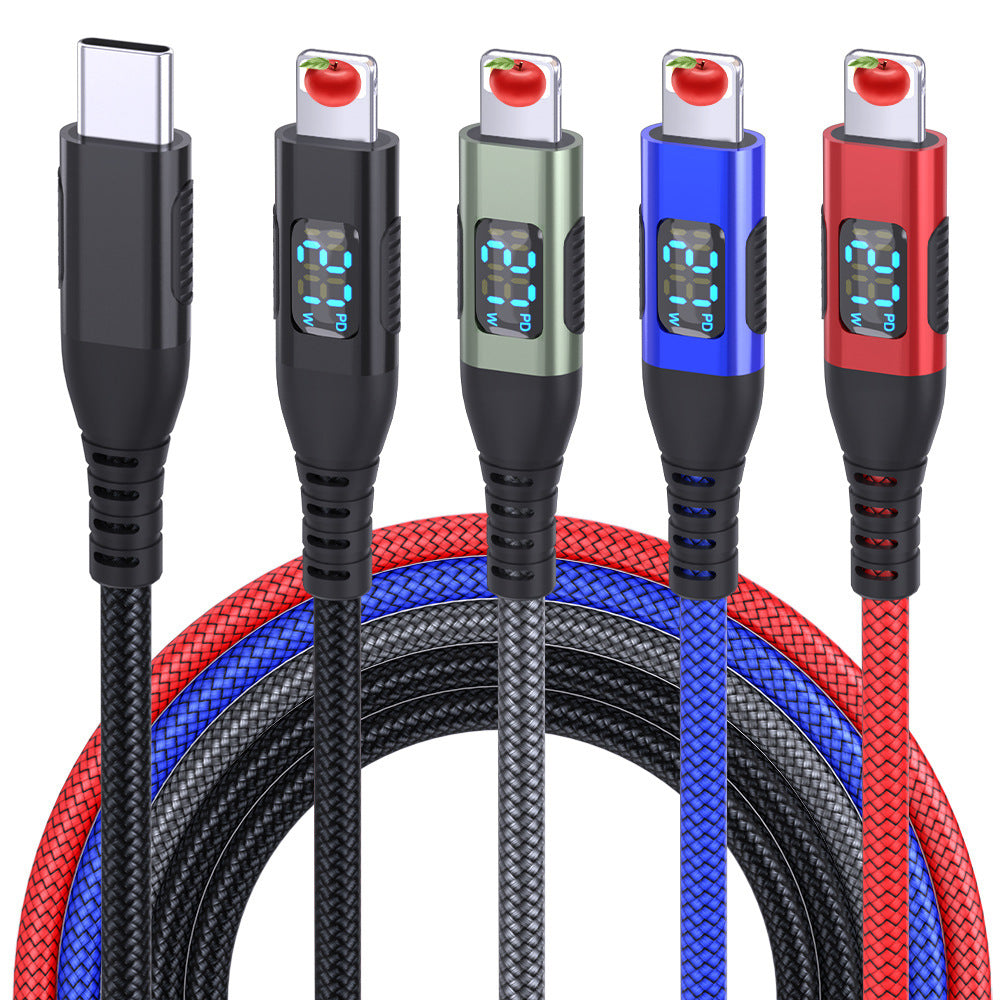 Type-C to Lightning Fast Charging Cable with Digital Display