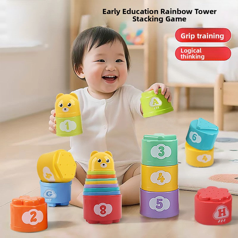Rainbow Educational Stacking Cups for Infants