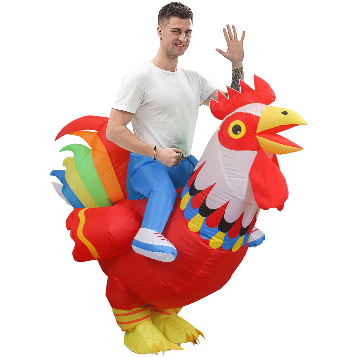 Colorful Rooster Inflatable Party Costume