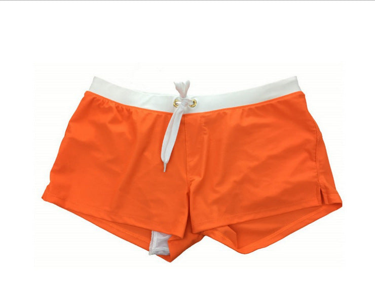 Men's boxer-style beach shorts and swim trunks