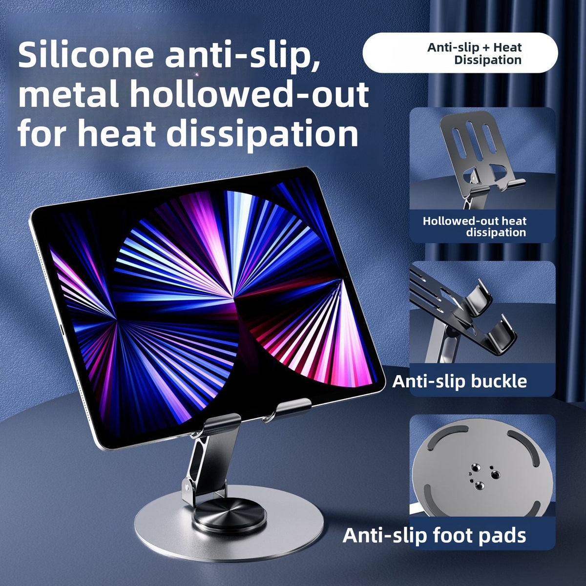 Metal Phone Stand with 360 Rotation