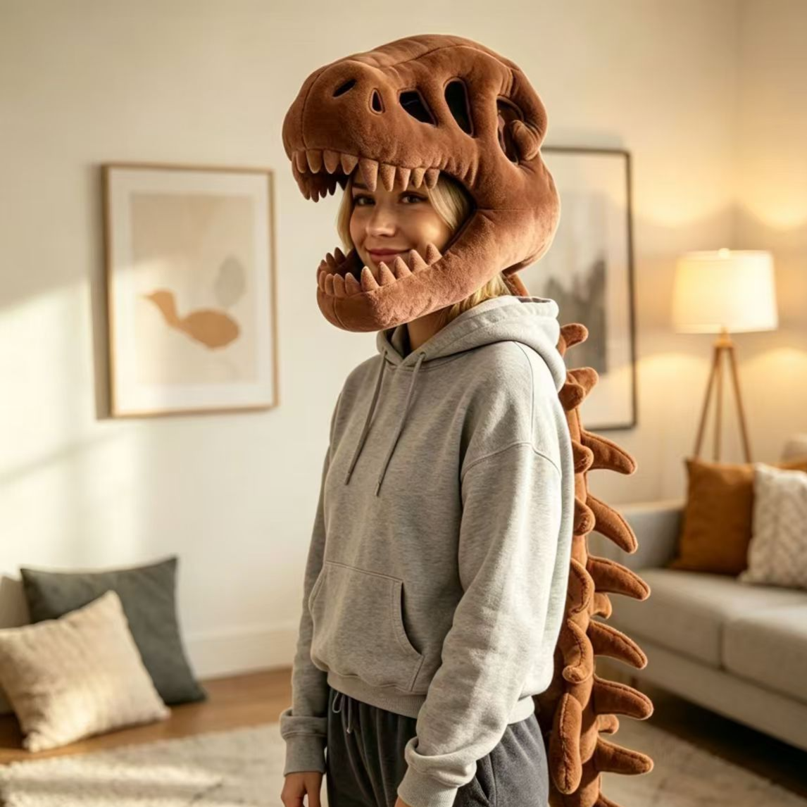 Doll Dinosaur Bone Head Cover