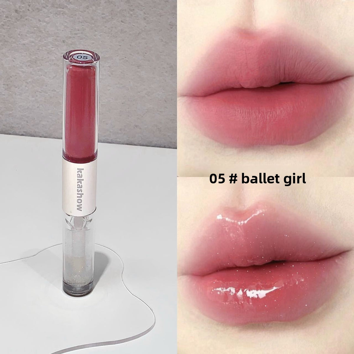 Double-ended lip gloss makeup product