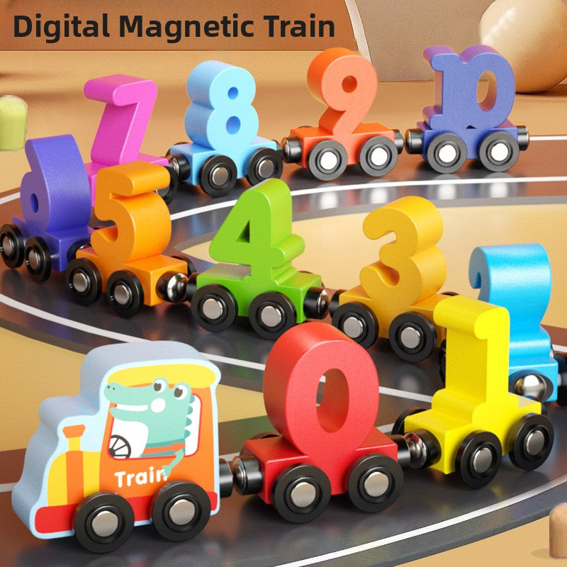 Magnetic Number Train Wooden Educational Toy