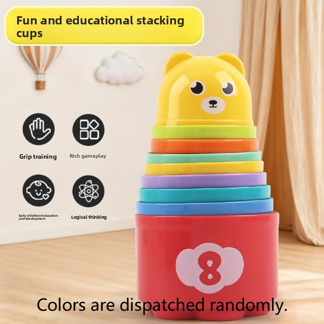Rainbow Educational Stacking Cups for Infants