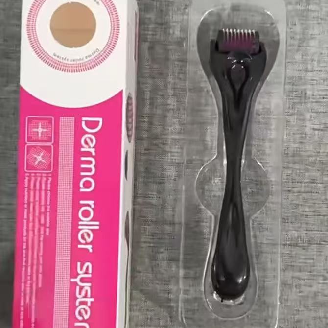 Hair Scalp Micro-Needle Roller with Serum Applicator