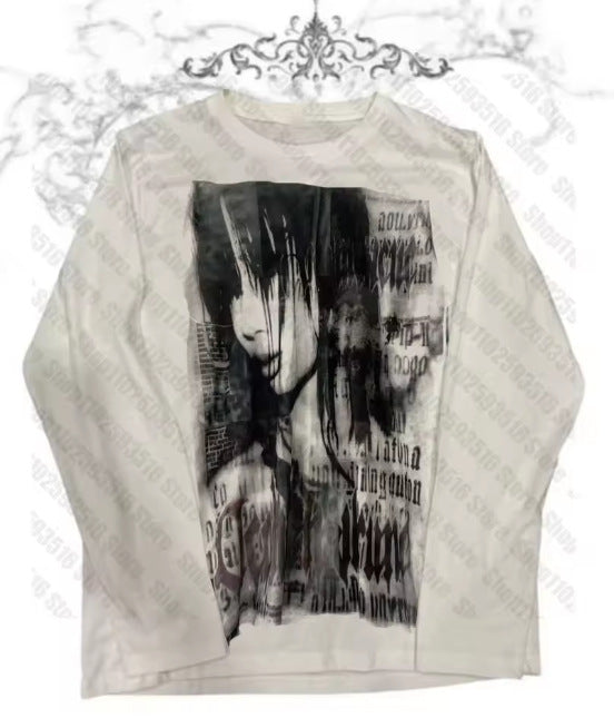 Unisex Gothic 3D Printed Long Sleeve T-Shirt