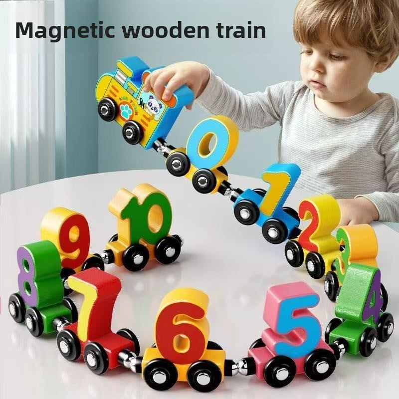Magnetic Number Train Wooden Educational Toy