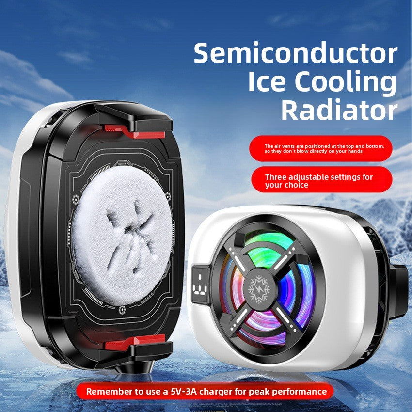 Semiconductor Phone Cooler with Digital Display and RGB Lighting