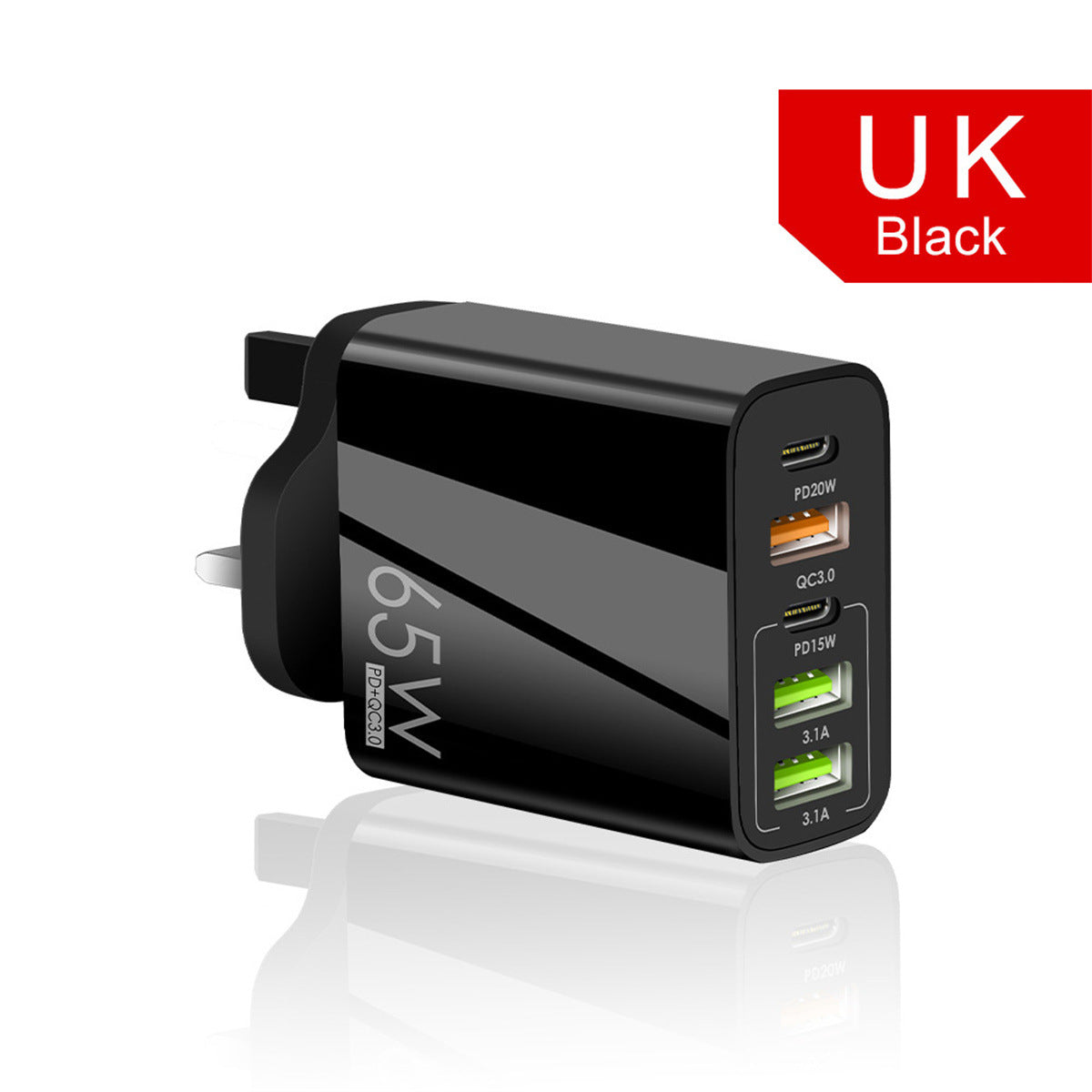 Fast Charger with 4A Type-C and 3USB Ports