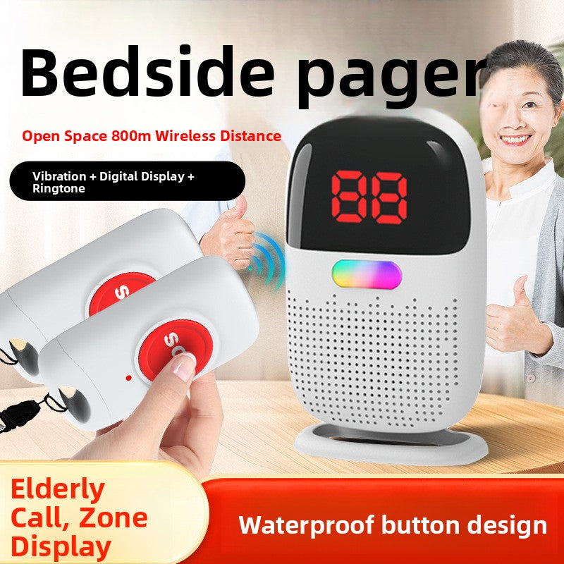 Wireless Flash Vibration Doorbell with Pager
