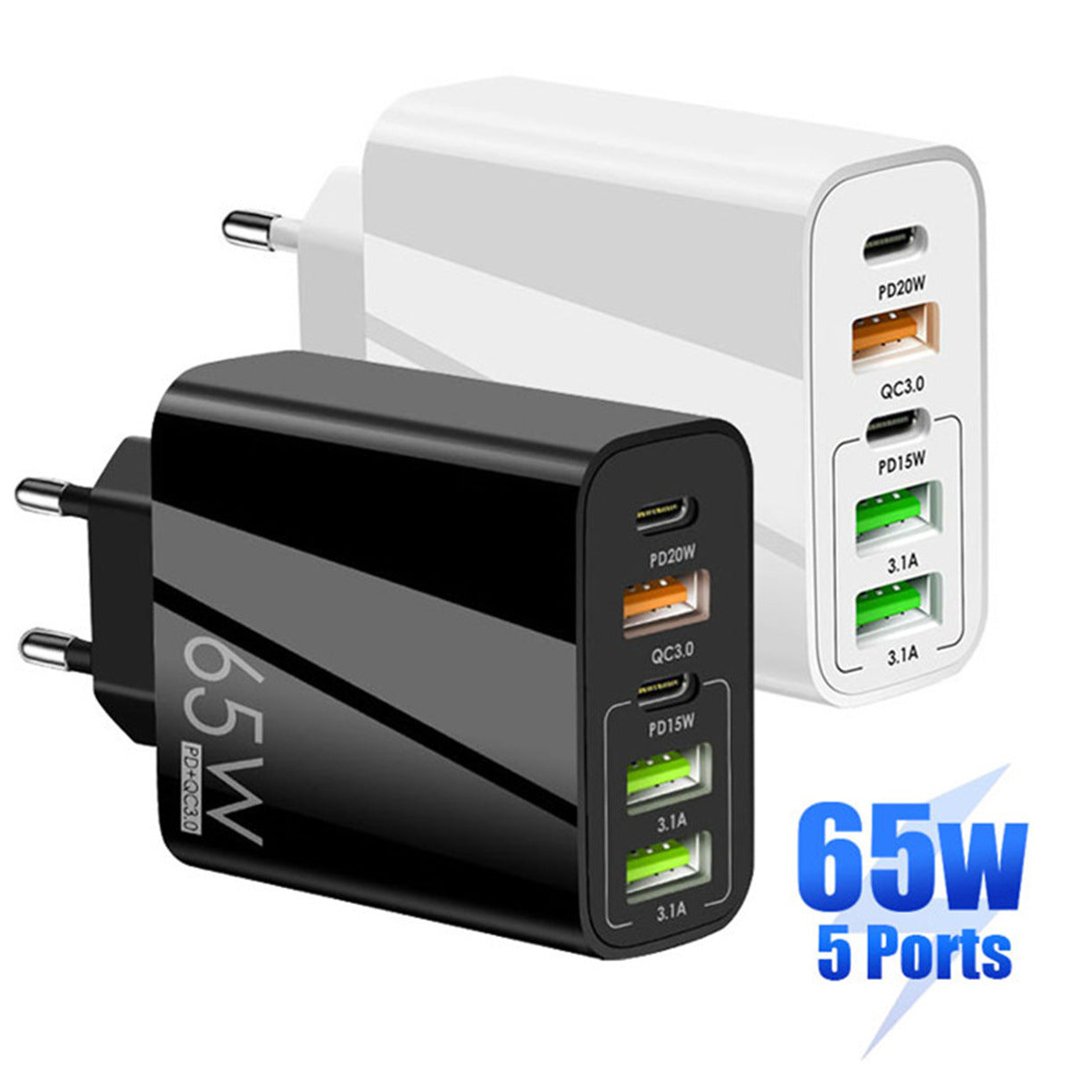 Fast Charger with 4A Type-C and 3USB Ports
