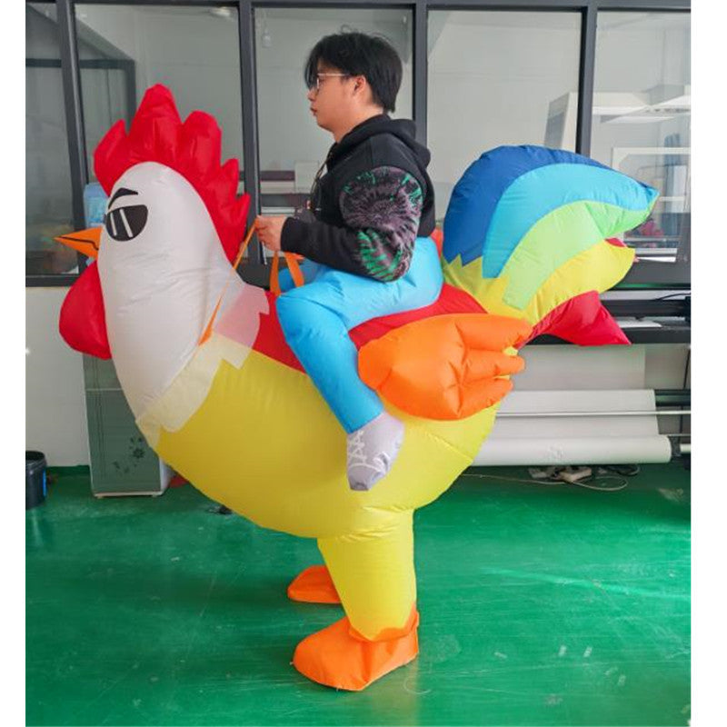 Colorful Rooster Inflatable Party Costume
