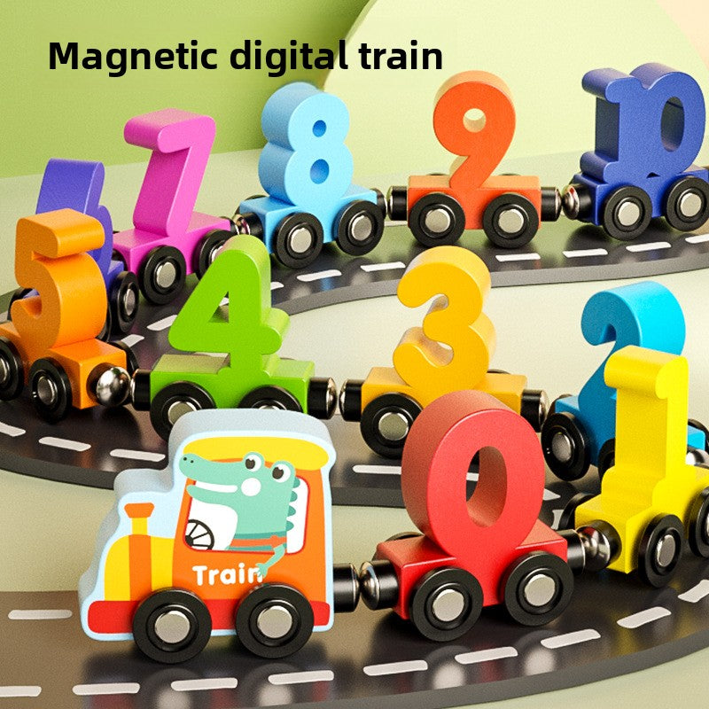 Magnetic Number Train Wooden Educational Toy