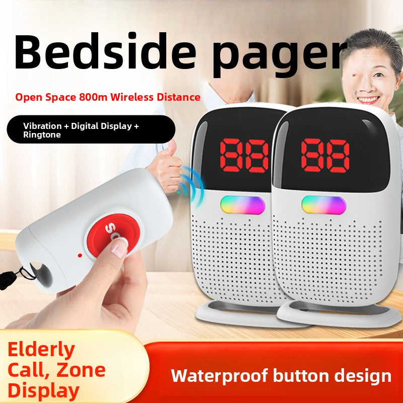 Wireless Flash Vibration Doorbell with Pager