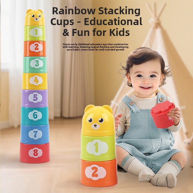Rainbow Educational Stacking Cups for Infants