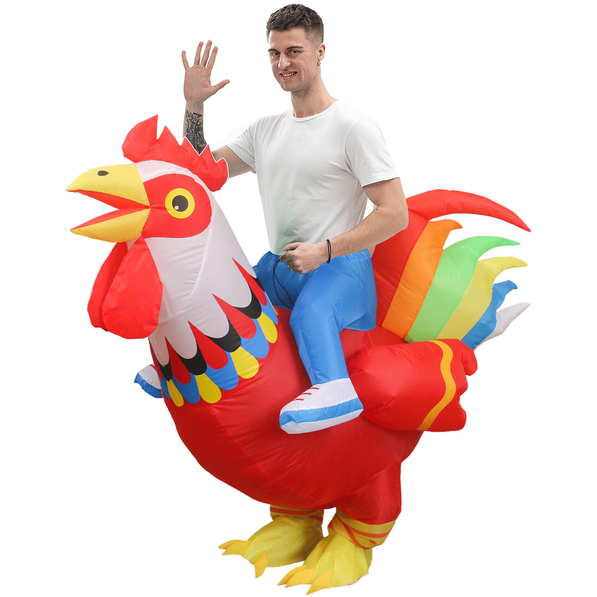 Colorful Rooster Inflatable Party Costume