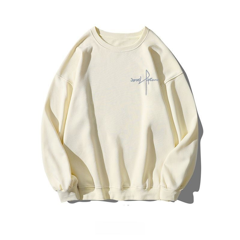 Mens Hooded Fleece Sweatshirt Letter Print Casual Top